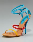 Bottega Veneta Colorblock Strappy Sandal - Lyst