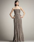 Elie Saab Beaded Strapless Gown - Lyst