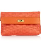 J.Crew Brompton Raffia and Leather Clutch - Lyst