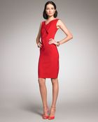 Oscar de la Renta Sleeveless Front-ruffle Dress - Lyst