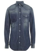 D&G Washed Denim Shirt - Lyst