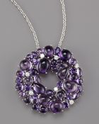 Roberto Coin Amethyst Diamond Necklace - Lyst