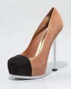 Saint Laurent Tribtoo Cap-toe Pump - Lyst