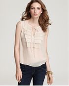 BCBGMAXAZRIA Blouse Nettie Bib - Lyst