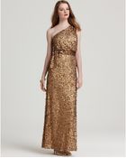 Aidan Mattox Sequin Dress One Shoulder - Lyst