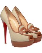 Christian Louboutin Campus Canvas Platform Pumps - Lyst