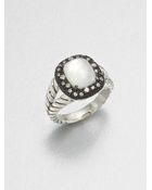 David Yurman Diamond Accented Moon Quartz Ring - Lyst