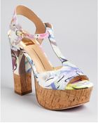 Dolce Vita Sandals Baxter T Strap Cork - Lyst