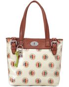 Fossil Vintage Keyper Coated Canvas Shopper - Lyst