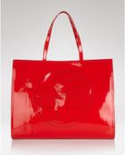 Tory Burch Tote Perforated Logo Large - Lyst