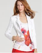 Vince Camuto Zip Sleeve Open Front Blazer - Lyst