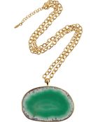 Isharya 18karat Goldplated Druzy Necklace - Lyst