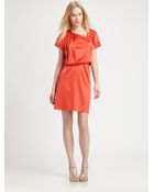 Josie Natori Pleatdetail Dress - Lyst