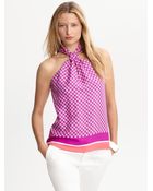 Banana Republic Elodie Printed Silk Halter - Lyst
