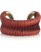 Giles & Brother Cortina Leather and Brass Cuff - Lyst