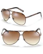 Gucci Chocolate Aviator Sunglasses with Top Bar - Lyst