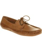 H By Hudson Ss11 Cabbana Woven Boat S Tan Leather - Lyst