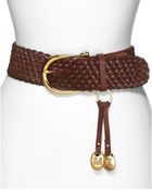 Michael Kors Michael Braided Leather Belt - Lyst