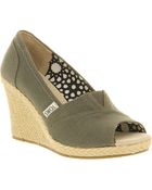 Toms Wedge Peeptoe - Lyst