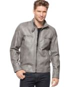 Calvin Klein Faux Leather Moto Jacket - Lyst