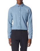 Maison Margiela Chambray Regular Fit Single Cuff Shirt - Lyst