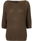 Topshop Knitted Grill Stitch Jumper - Lyst