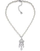 Carolee Glass Pearl and Crystal Pendant - Lyst