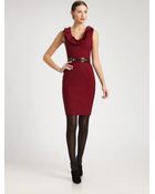 Oscar de la Renta Wool Dress - Lyst