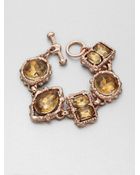 Oscar de la Renta Faceted Stone Link Bracelet - Lyst