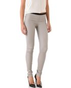Helmut Lang Stretch Leather Skinny Pants - Lyst