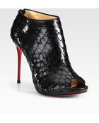Christian Louboutin Leather Platform Ankle Boots - Lyst