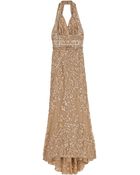 Elie Saab Halterneck Sequin Gown - Lyst