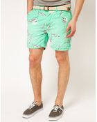 Scotch & Soda Scotch Soda Leaf Print Shorts - Lyst