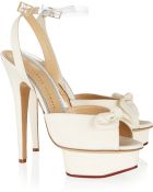 Charlotte Olympia Serena Silk Platform Sandals - Lyst