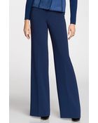 St. John Collection Marocain Crepe Wide Leg Pants - Lyst