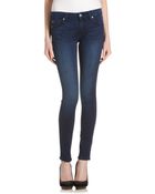 7 For All Mankind Gwen Indigo Skinny Jeans - Lyst