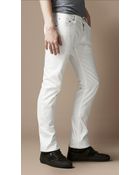 Burberry Steadman White Slim Fit Jeans - Lyst