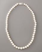 Mikimoto Graduated Pearl Necklace - Lyst
