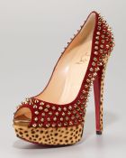 Christian Louboutin Lady Peep Spike Pump - Lyst