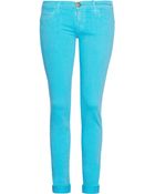 Current/Elliott The Rolled Skinny Cropped Low Rise Jeans - Lyst