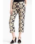 Marni Straight Leg Brocade Crop Pants - Lyst