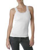 Michael Stars 1x1 Supima Modal Lace Edge Tank - Lyst