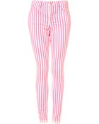 Moto Neon Stripe Leigh Jeans - Lyst