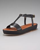 Elizabeth And James Tstrap Low Platform Sandal - Lyst