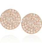 Anita Ko 14karat Rose Gold and Diamond Disc Earrings - Lyst