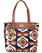 Fossil Vintage Keyper Coated Canvas Shopper - Lyst