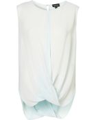 Topshop Sleeveless Drape Front Top - Lyst
