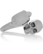 Alexander McQueen Swarovski Crystal Doubleskull Ring - Lyst