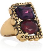 Oscar de la Renta 24karat Goldplated Crystal Ring - Lyst