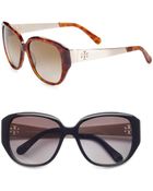 Tory Burch Oversized Acetate Sunglasses - Lyst